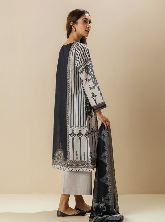 3 PIECE - PRINTED  LAWN SUIT - JEWEL CRAFT MORBAGH SU_23   