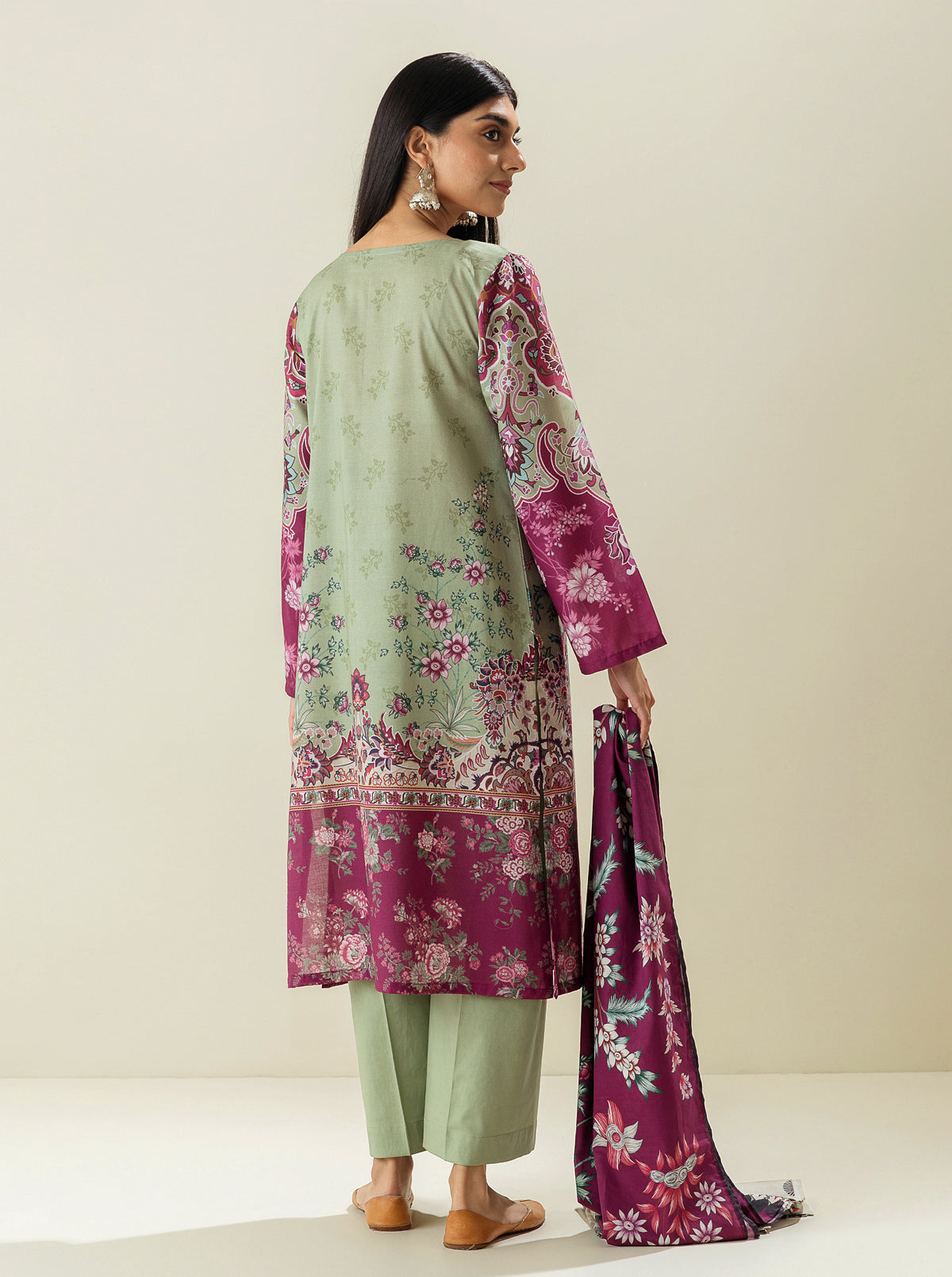 3 PIECE - PRINTED LAWN SUIT - APPLE HERITAGE MORBAGH SU_23   