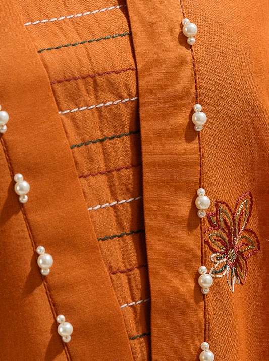 3 PIECE - EMBROIDERD LAWN SUIT - FALL FANTASY MORBAGH SU_23   