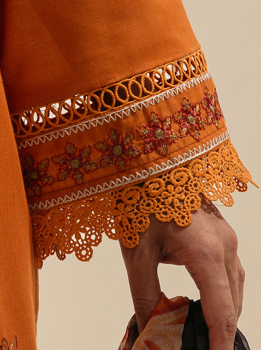 3 PIECE - EMBROIDERD LAWN SUIT - FALL FANTASY MORBAGH SU_23   