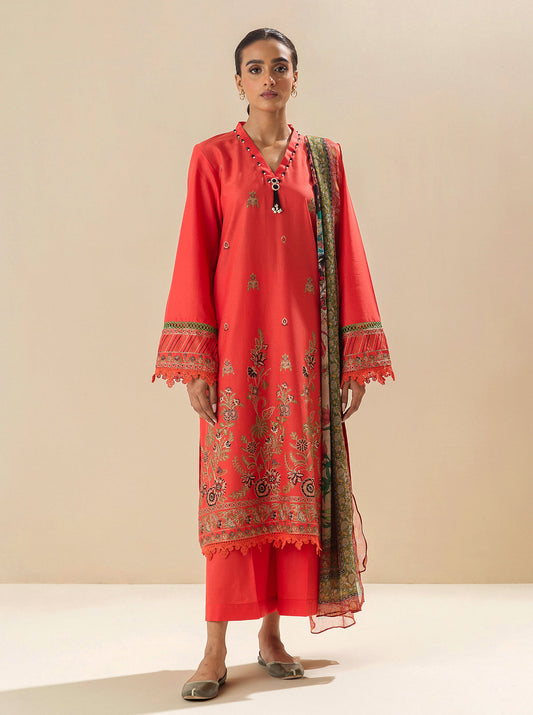 3 PIECE - EMBROIDERED LAWN SUIT - CHERRY EDEN MORBAGH SU_23   