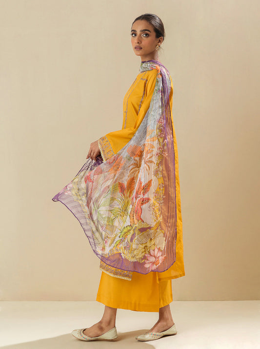 3 PIECE - EMBROIDERED LAWN SUIT - SUNRISE GARDEN MORBAGH SU_23   