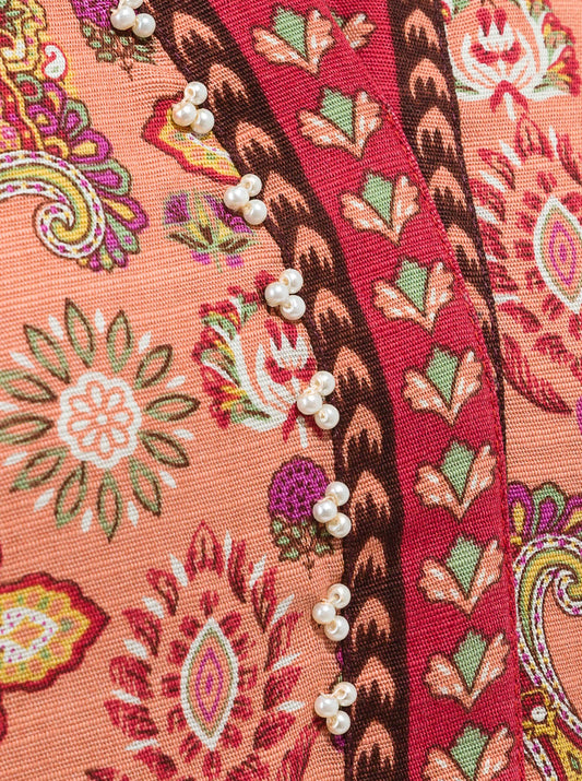2 PIECE - PRINTED KHADDAR SUIT - PEACH BLUSH MORBAGH WN_21   