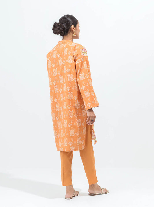 2 PIECE - PRINTED KHADDAR SUIT - SUNSET OCHRE MORBAGH WN_21   