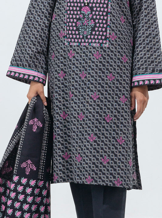 3 PIECE - PRINTED KHADDAR SUIT - ETHNIC CHIC MORBAGH WN_21   