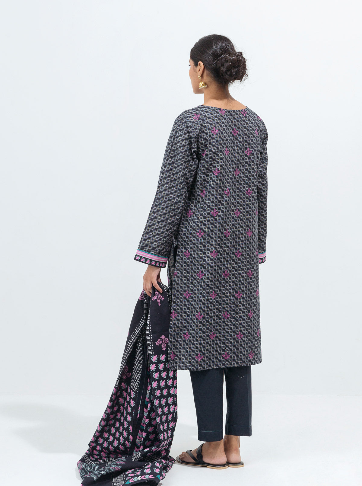 3 PIECE - PRINTED KHADDAR SUIT - ETHNIC CHIC MORBAGH WN_21   