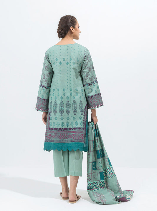 3 PIECE - PRINTED KHADDAR SUIT - MOONLIGHT JADE MORBAGH WN_21   