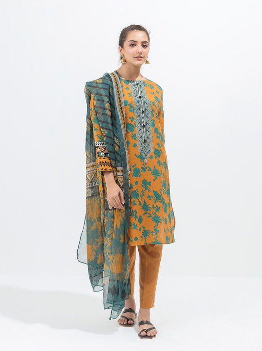 3 PIECE - PRINTED KHADDAR SUIT - MYSTIQUE  BLOOM MORBAGH WN_21   