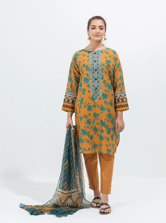3 PIECE - PRINTED KHADDAR SUIT - MYSTIQUE  BLOOM MORBAGH WN_21   