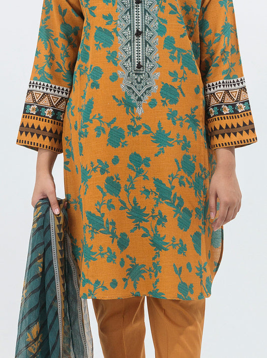 3 PIECE - PRINTED KHADDAR SUIT - MYSTIQUE  BLOOM MORBAGH WN_21   