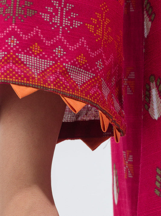 3 PIECE - PRINTED KHADDAR SUIT - ALLURING PINK MORBAGH WN_21   