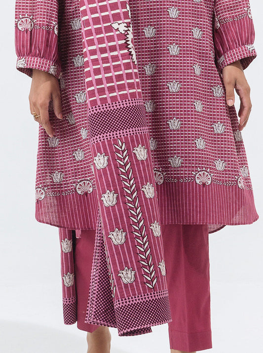 3 PIECE - PRINTED KHADDAR SUIT - QUARTZ MAZE MORBAGH WN_21   