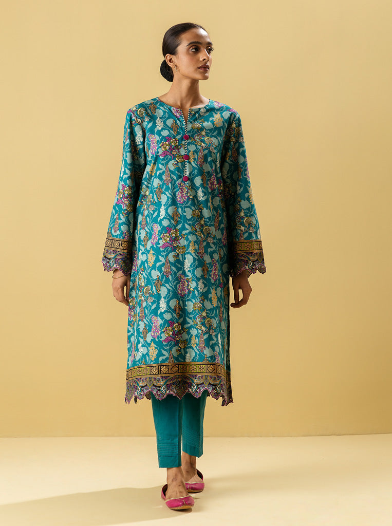 2 PIECE - PRINTED KHADDAR SUIT - DIVINE FLORA MORBAGH WN_22   