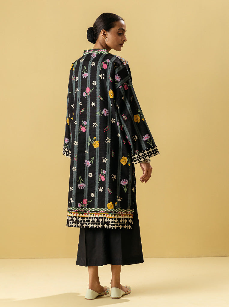 2 PIECE - PRINTED KHADDAR SUIT - MIDNIGHT BLOOM MORBAGH WN_22   