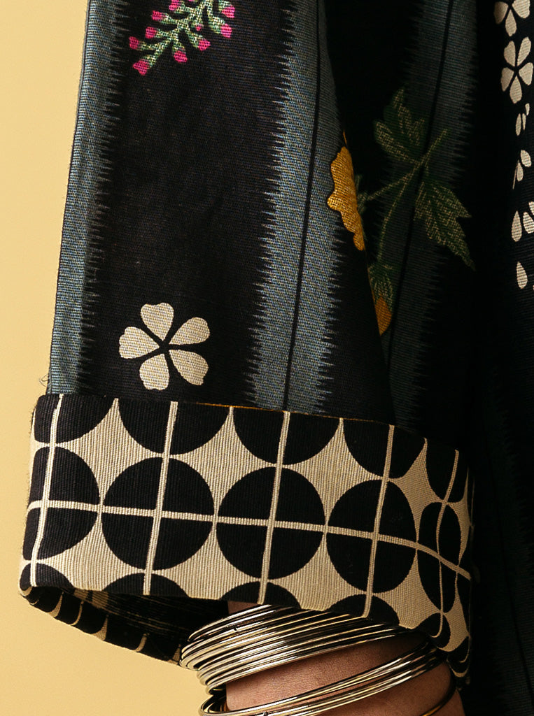 2 PIECE - PRINTED KHADDAR SUIT - MIDNIGHT BLOOM MORBAGH WN_22   