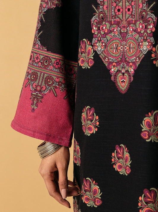 2 PIECE - PRINTED KHADDAR SUIT - MOKASH BLACK MORBAGH WN_22   
