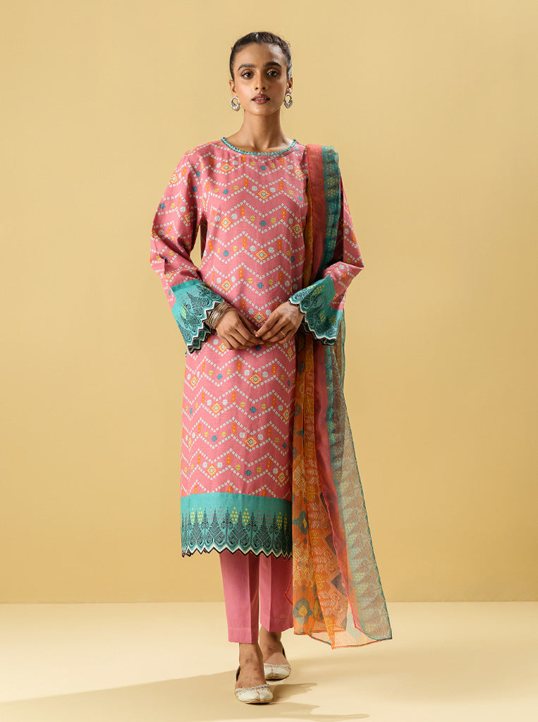 3 PIECE - PRINTED KHADDAR SUIT - REMOSE MORBAGH WN_22   