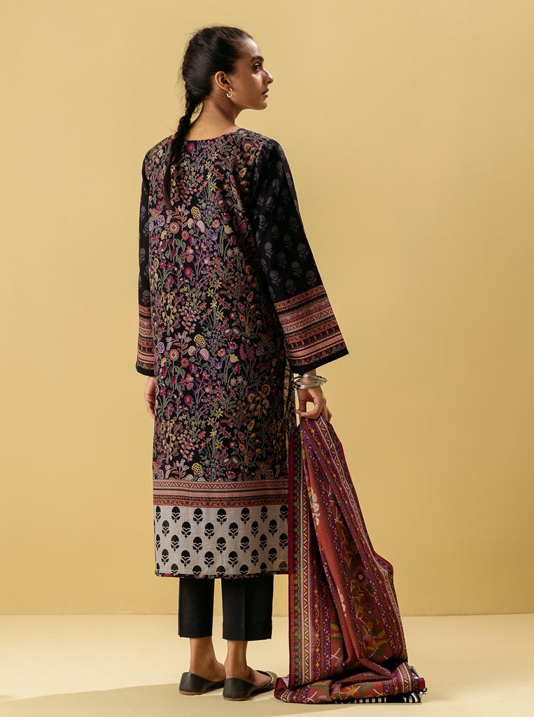 3 PIECE - PRINTED KHADDAR SUIT - MOONLIGHT MORBAGH WN_22   