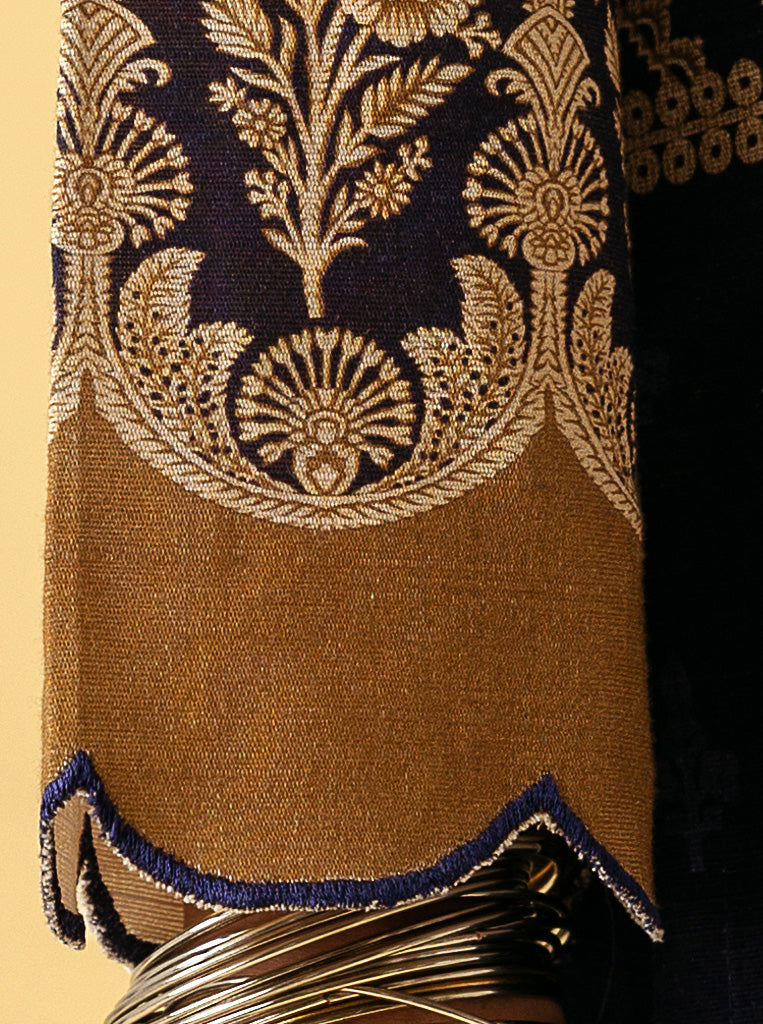 3 PIECE - PRINTED KHADDAR SUIT - PRVSSIAN JEEVEL MORBAGH WN_22   