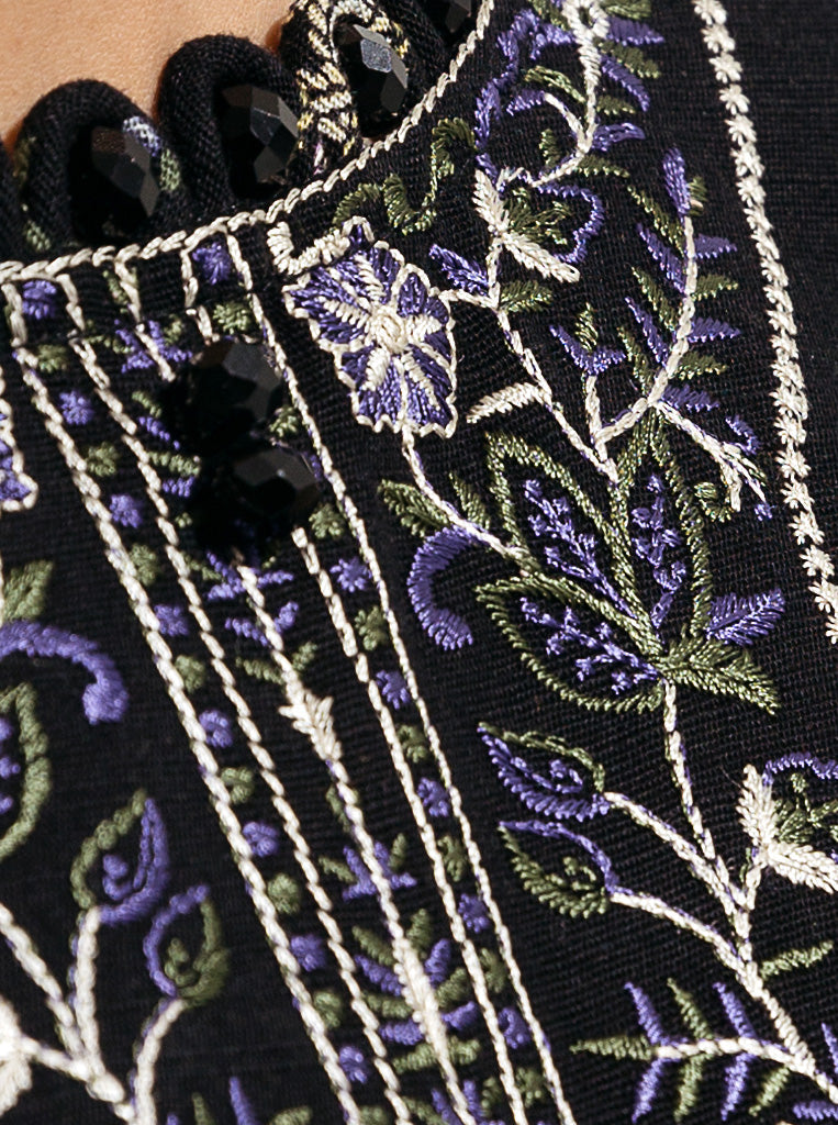 3 PIECE - EMBROIDERED  KHADDAR SUIT - NIGHT CONSTELLATIONS MORBAGH WN_22   