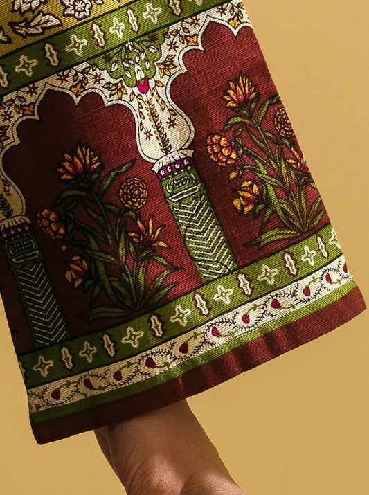 3 PIECE - EMBROIDERED  KHADDAR SUIT - ROSY RED MORBAGH WN_22   