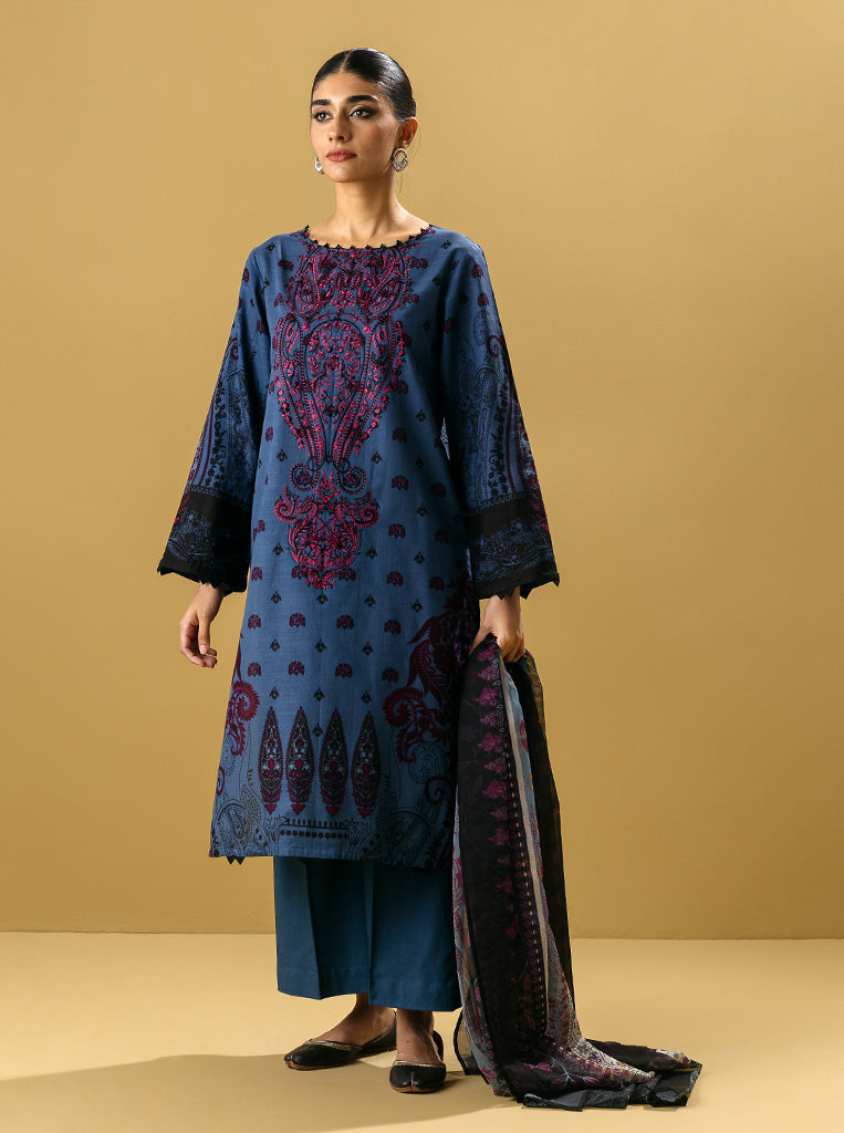 3 PIECE - EMBROIDERED  KHADDAR SUIT - RIVIERA MORBAGH WN_22   