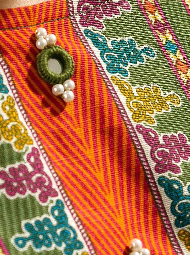 3 PIECE - PRINTED KHADDAR SUIT - TROPICAL FAWN MORBAGH WN_22   