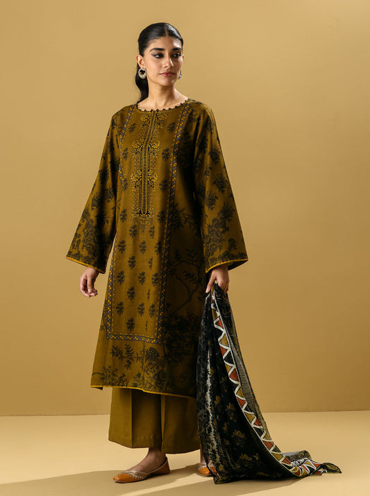3 PIECE - PRINTED KHADDAR SUIT - WILLOW BOUGH MORBAGH WN_22   