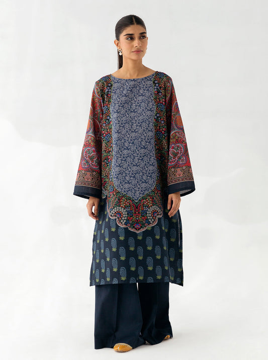 1 PIECE - PRINTED KHADDAR SHIRT - REFLECTION WATERS MORBAGH WN_23   