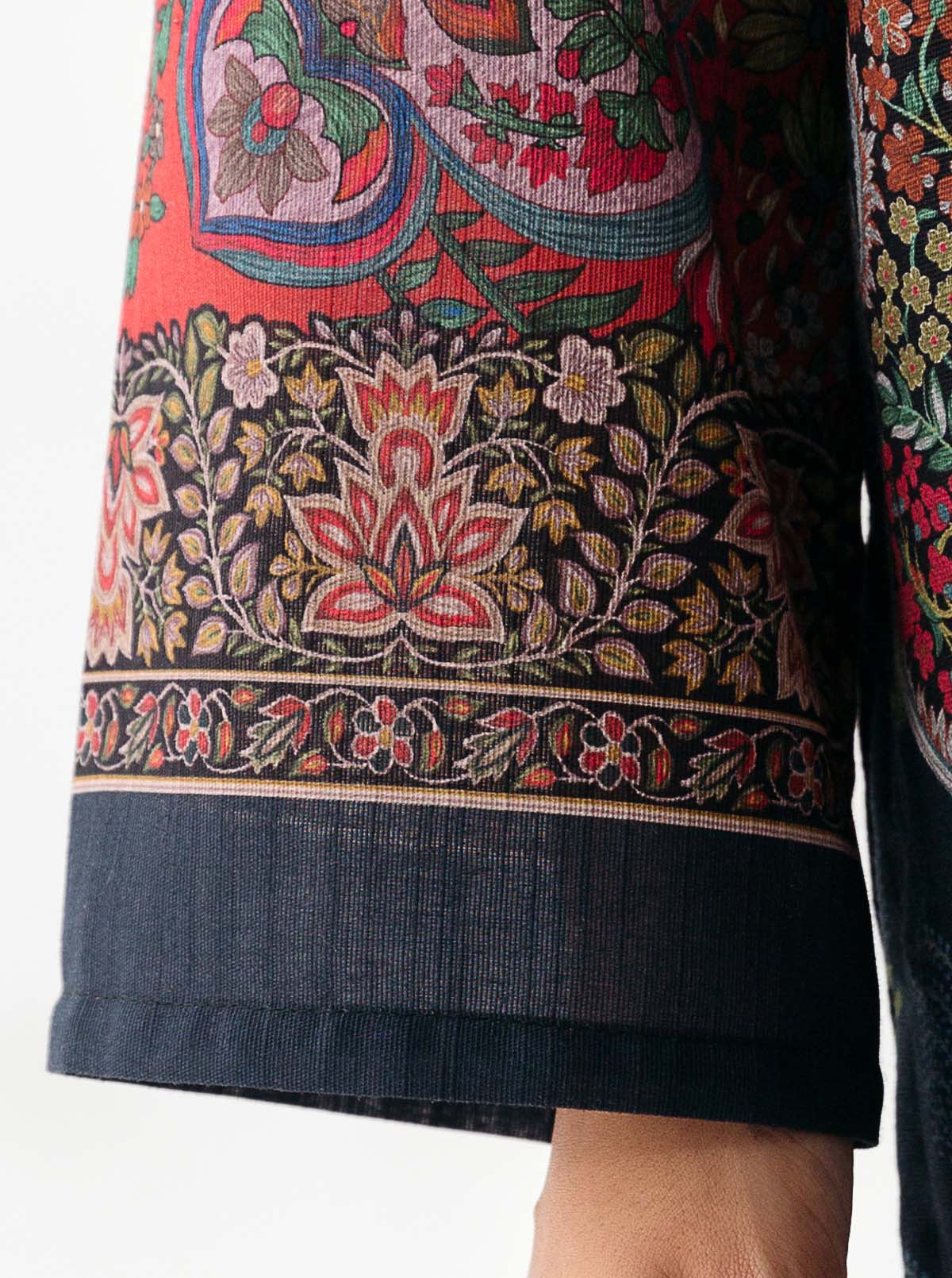 1 PIECE - PRINTED KHADDAR SHIRT - REFLECTION WATERS MORBAGH WN_23   