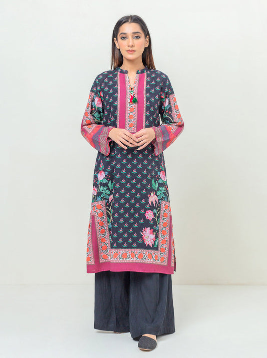 1 PIECE - PRINTED KHADDAR SHIRT - NIGHT GARDEN MORBAGH WN_23   