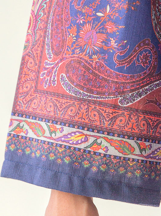 1 PIECE - PRINTED KHADDAR SHIRT - MIDNIGHT MYSTERY MORBAGH WN_23   