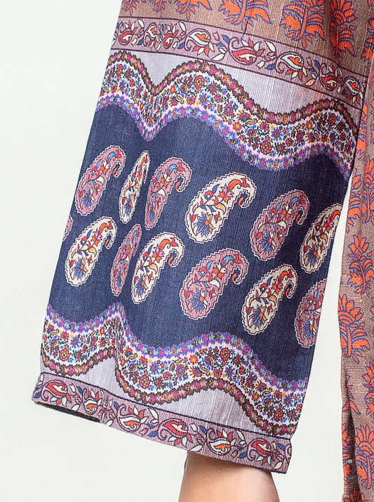 1 PIECE - PRINTED KHADDAR SHIRT - EARTHLY SYMMETRY MORBAGH WN_23   