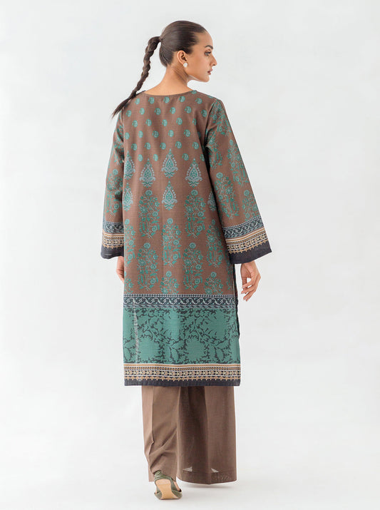 1 PIECE - PRINTED KHADDAR SHIRT - OCEAN DEPTHS MORBAGH WN_23   