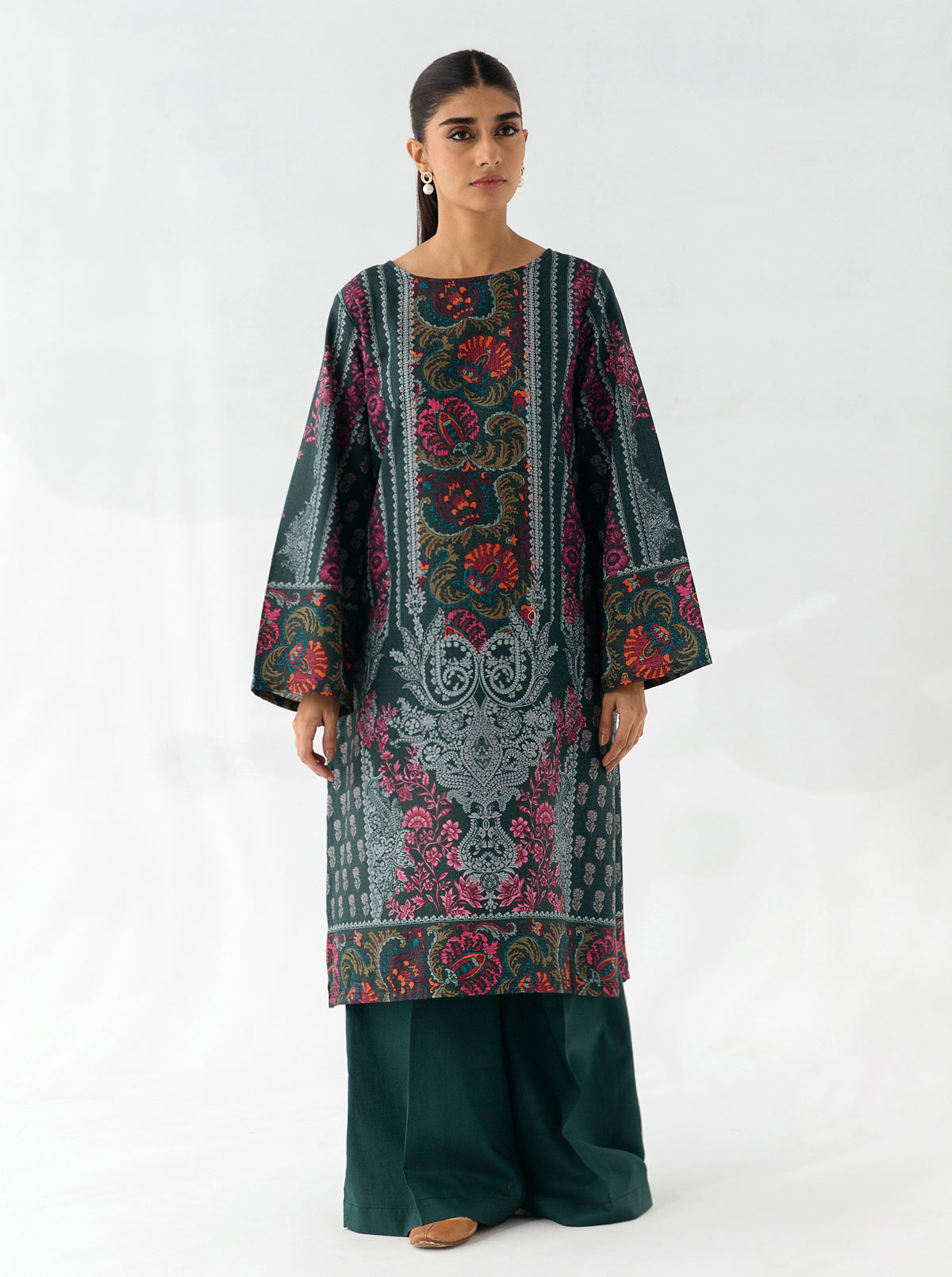 1 PIECE - PRINTED KHADDAR SHIRT - BAYOU BREEZE MORBAGH WN_23   