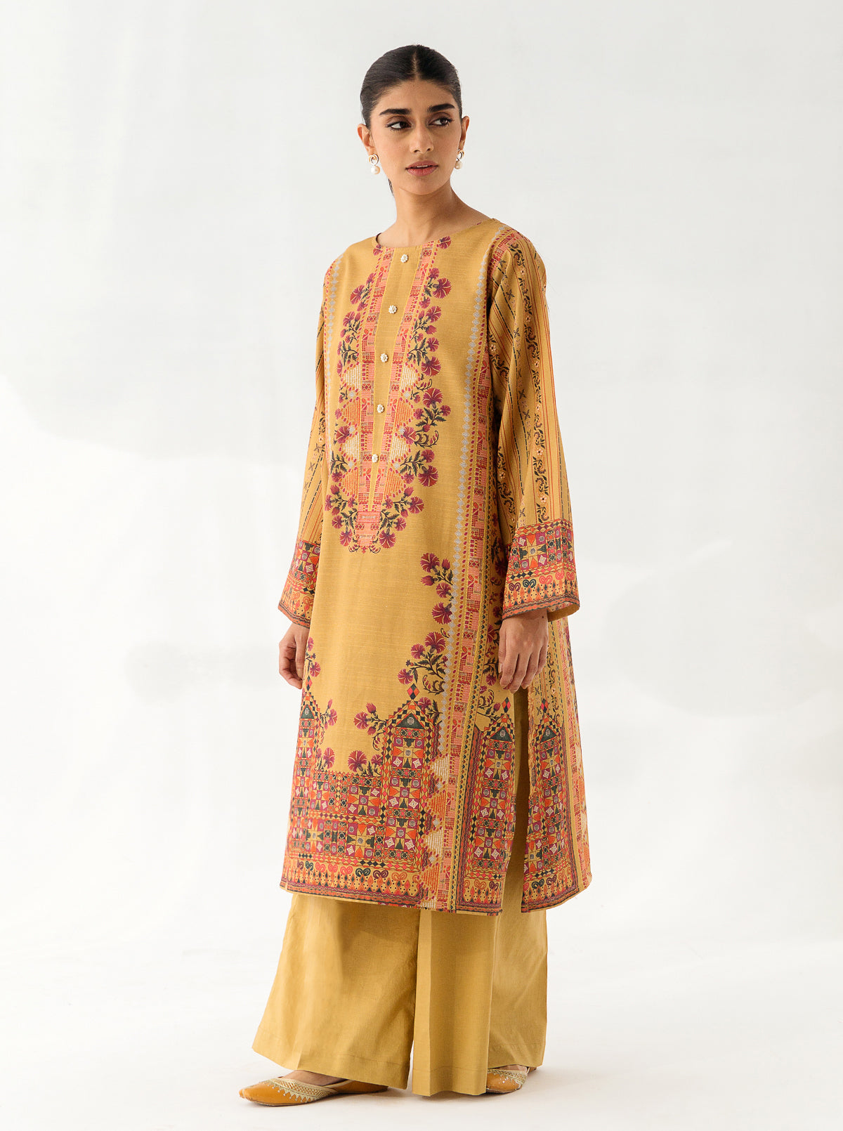 2 PIECE - PRINTED KHADDAR SUIT - SPECTRA EYE MORBAGH WN_23   