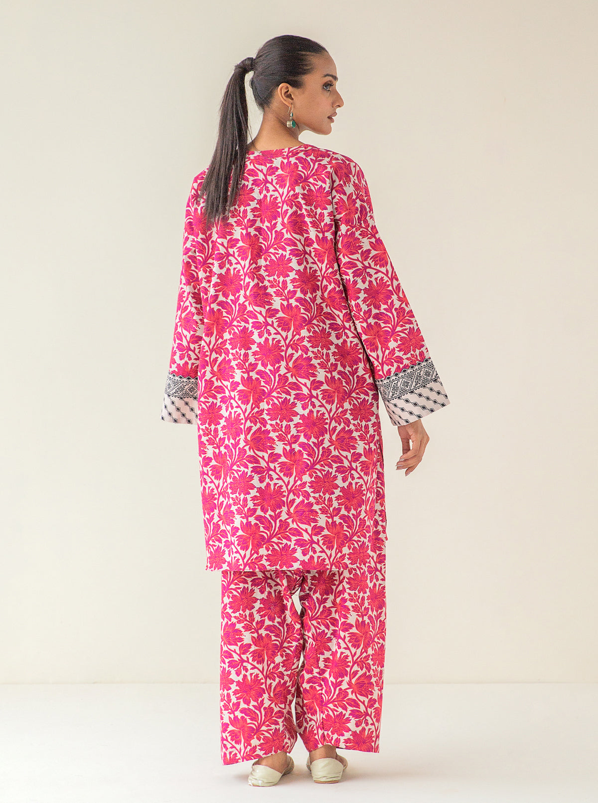 2 PIECE - PRINTED KHADDAR SUIT - MULBERRY HIGHLIGHTS MORBAGH WN_23   