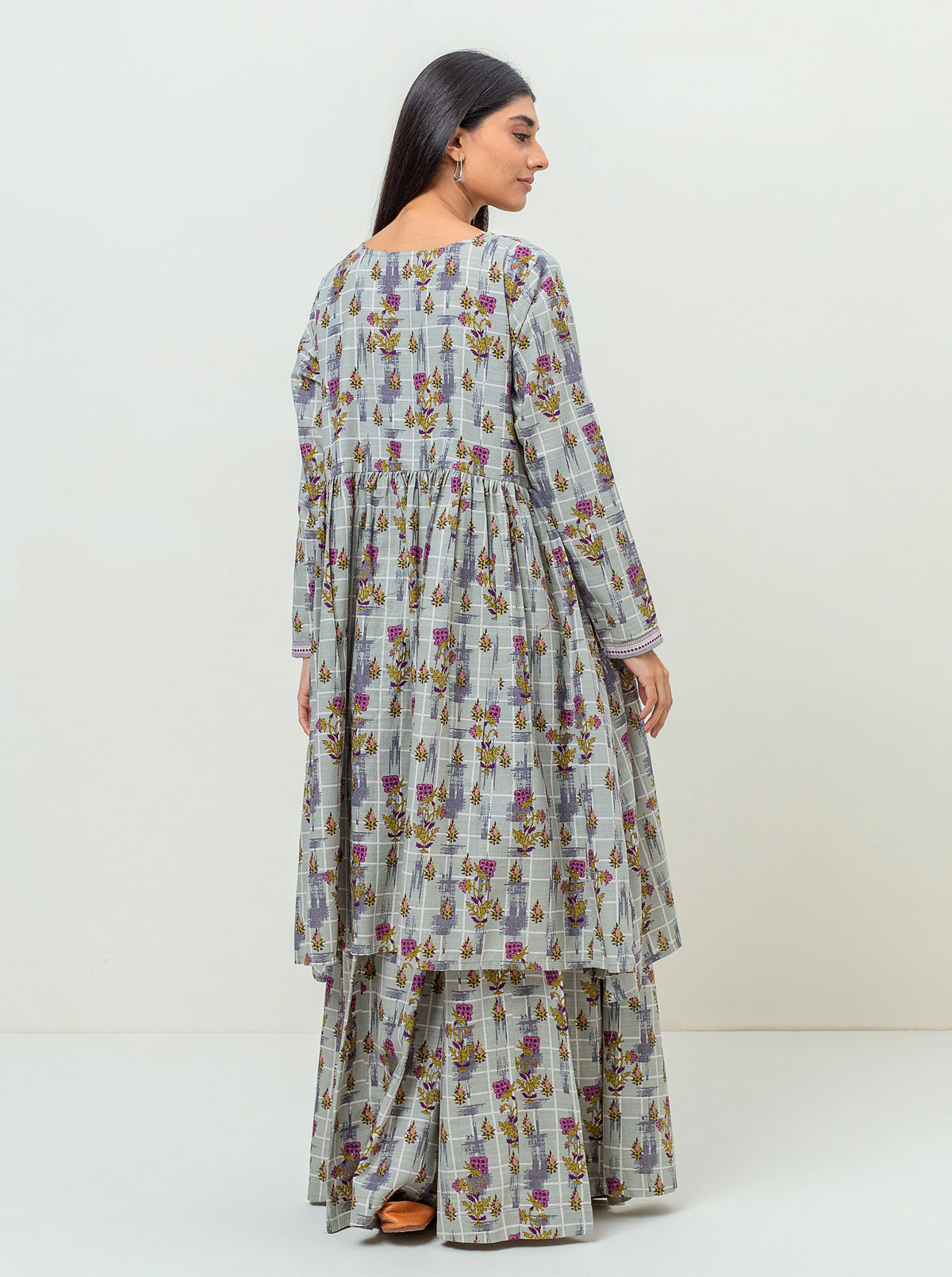 2 PIECE - PRINTED KHADDAR SUIT - SILVER ODYSSEY MORBAGH WN_23   