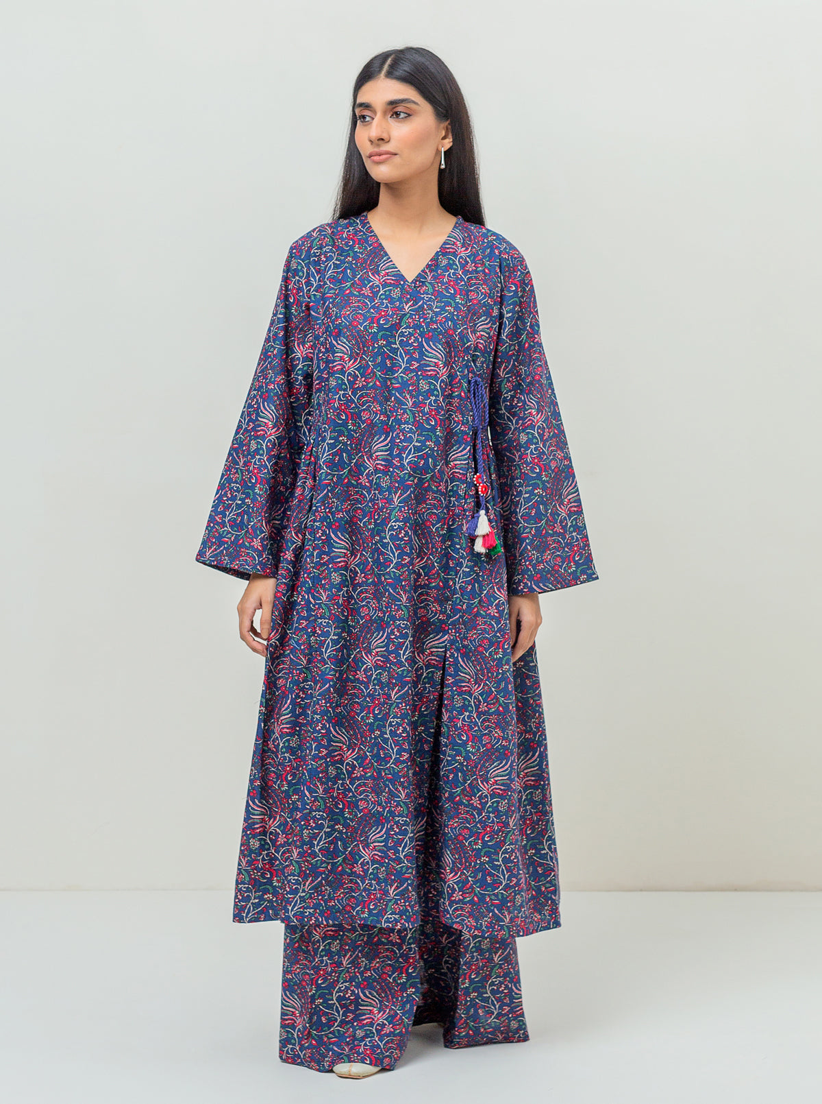 2 PIECE - PRINTED KHADDAR SUIT - DARK FOLIAGE MORBAGH WN_23   