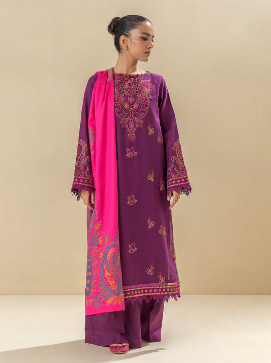 3 PIECE - EMBROIDERED  KHADDAR SUIT - KIR ROYALE MORBAGH WN_23   
