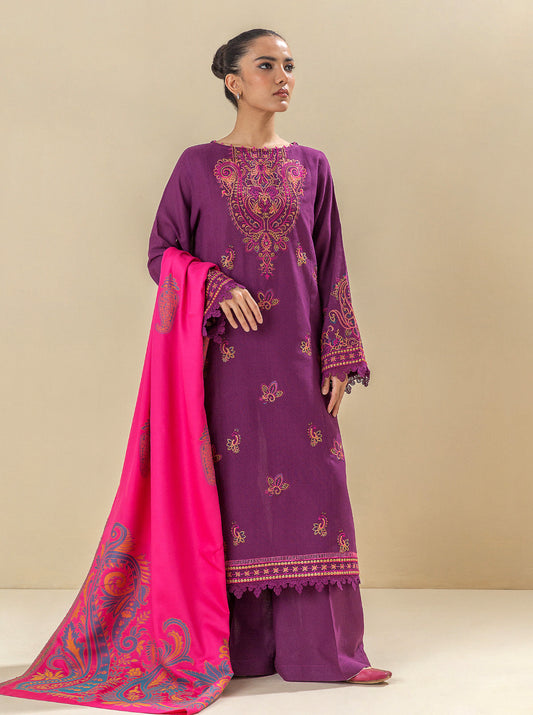 3 PIECE - EMBROIDERED  KHADDAR SUIT - KIR ROYALE MORBAGH WN_23   