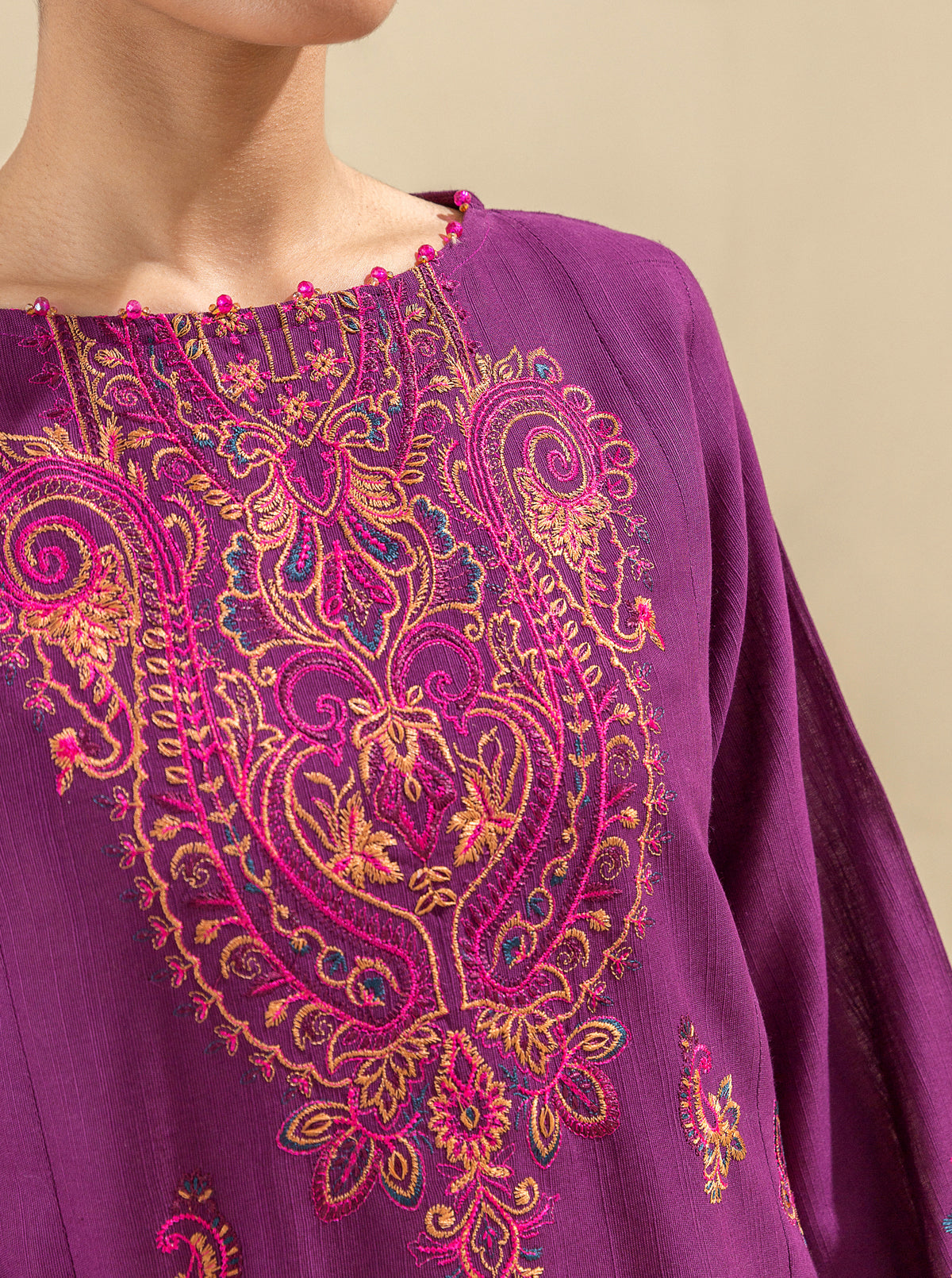 3 PIECE - EMBROIDERED  KHADDAR SUIT - KIR ROYALE MORBAGH WN_23   