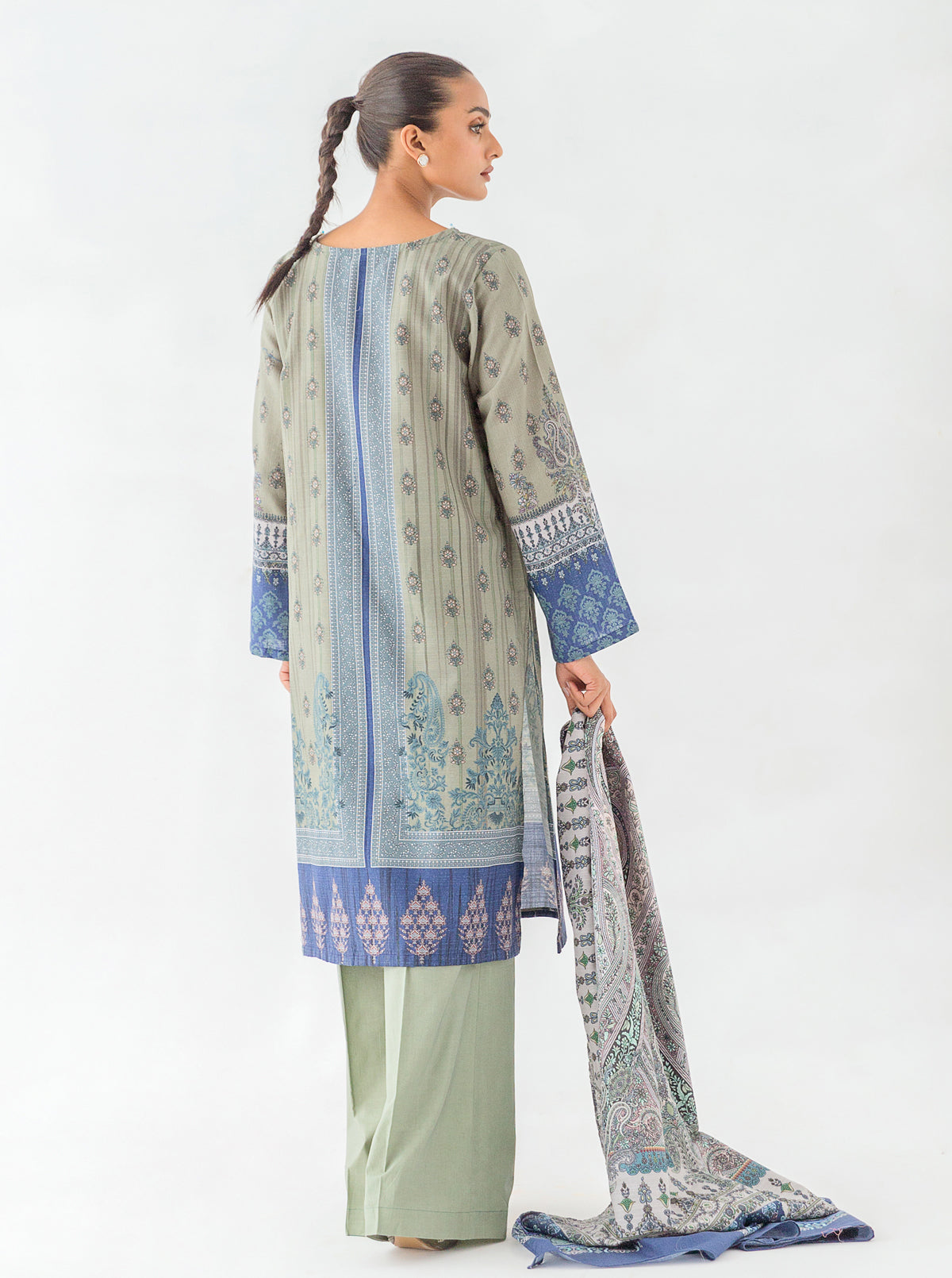 3 PIECE - PRINTED KHADDAR SUIT - MARGARITA MOON MORBAGH WN_23   
