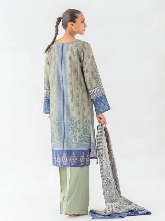 3 PIECE - PRINTED KHADDAR SUIT - MARGARITA MOON MORBAGH WN_23   