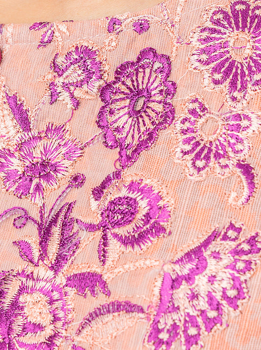 2 PIECE - EMBROIDERED KHADDAR SUIT - DUSKY BLUSH MORBAGH WN_23   