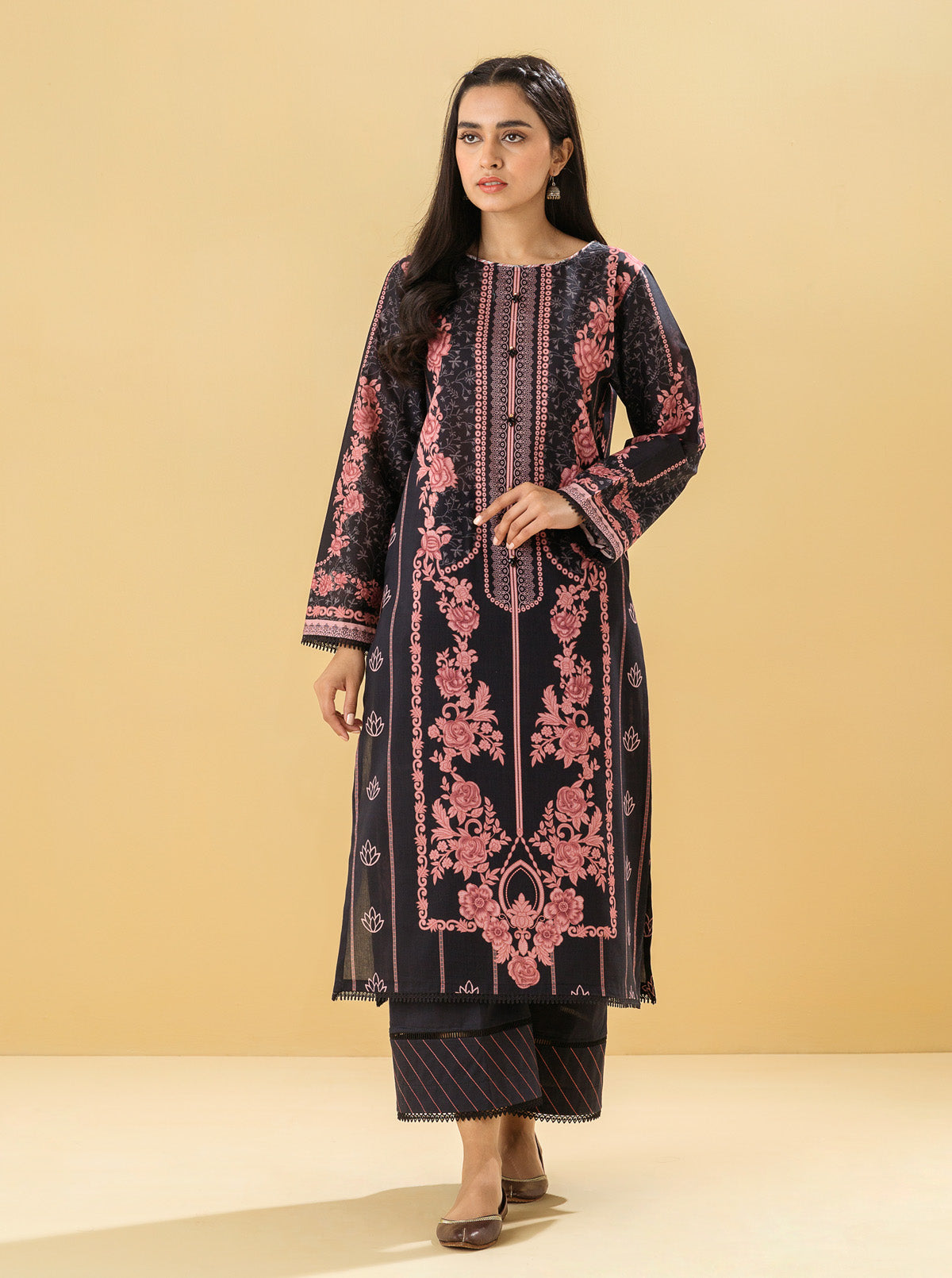 1 PIECE - PRINTED LAWN SHIRT - MAGICAL FLORA MORBAGH SU_22   
