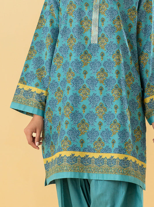 2 PIECE - PRINTED LAWN SUIT - IDYLLIC ISLE MORBAGH SU_22   