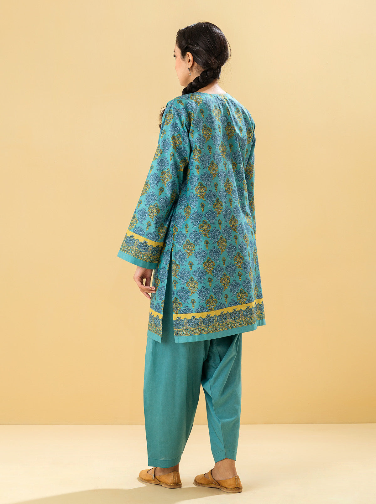 2 PIECE - PRINTED LAWN SUIT - IDYLLIC ISLE MORBAGH SU_22   