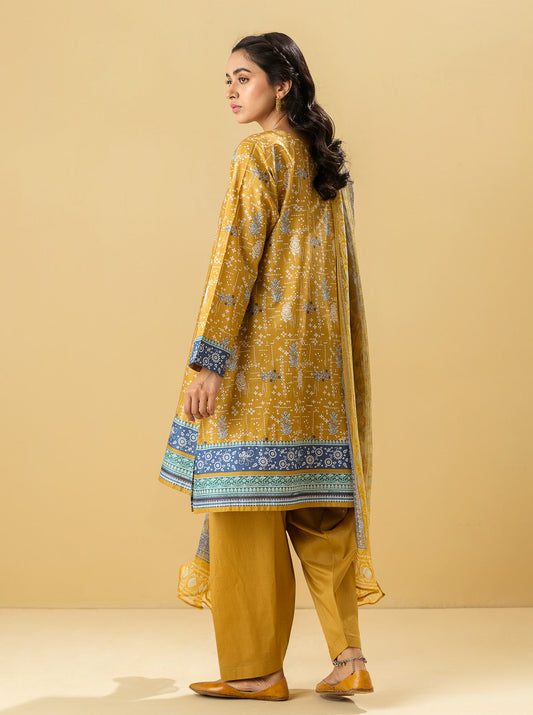 2 PIECE - PRINTED LAWN SUIT - OCHRE OBSESSION MORBAGH SU_22   