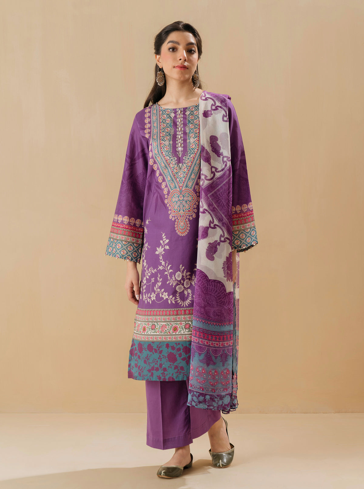 2 PIECE - PRINTED LAWN SUIT - GYPSY GEM MORBAGH SU_22   